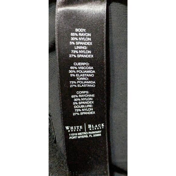 White House Black Market Pants Small Black Pull On Stretch Straight Leg Leggings - Picture 9 of 9